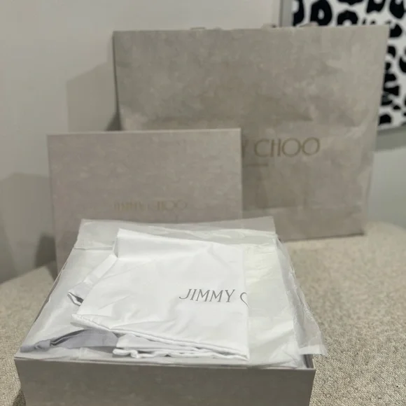 Jimmy Choo Cream Lace Heels - Picture 8 of 13